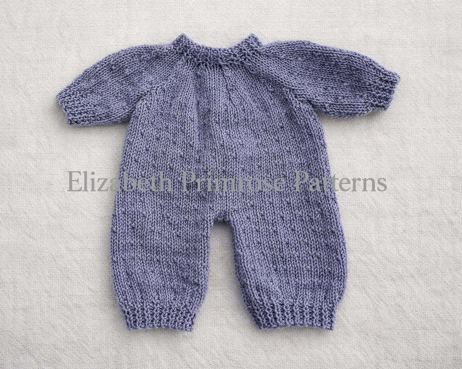 Dewdrop Bodysuit & Hat Knitting Pattern for Dolls 33–53cm | DK | P125 | Elizabeth Primrose Patterns