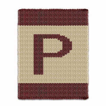 Letter P - Intarsia chart for finger knit blanket