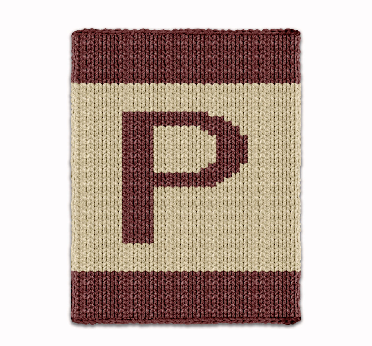 Letter P - Intarsia chart for finger knit blanket