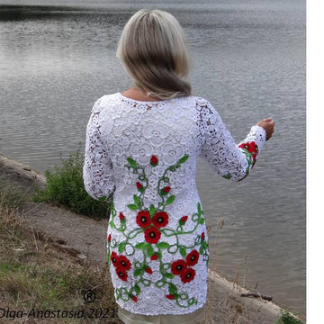 With poppies lace cardigan