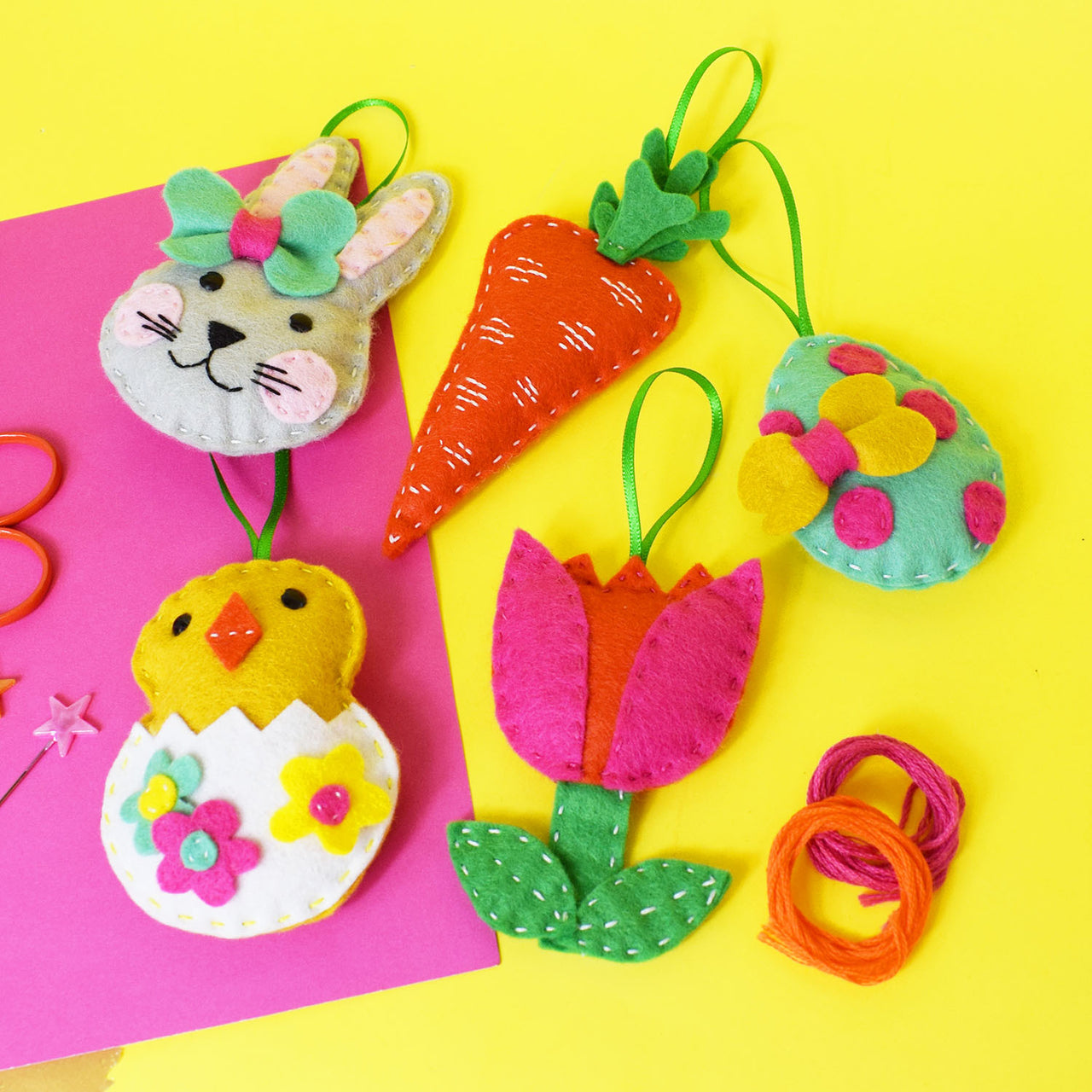 The Make Arcade Easter Character Felt Dec Set Needle Felting Kit
