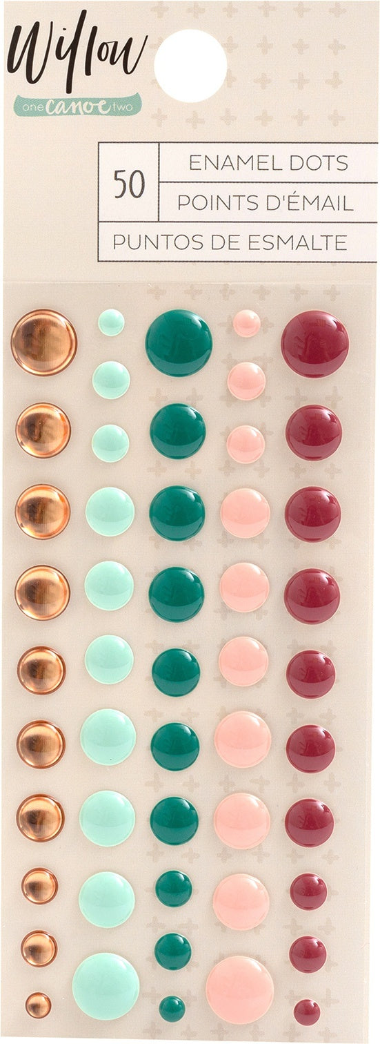 American Crafts One Canoe Two Willow Enamel Dots 50/Pkg - 604343