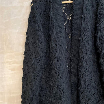 Black Magic - Cardigan Coat - Lace & Bobble