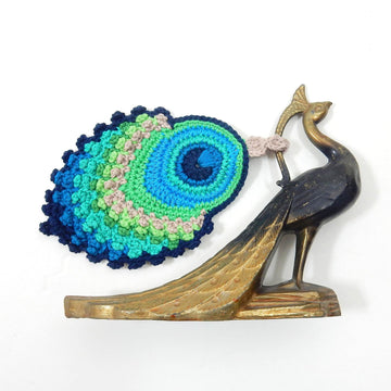 Iridesca Peacock Feather Bag Charm