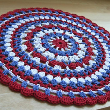 Doily Red White Blue