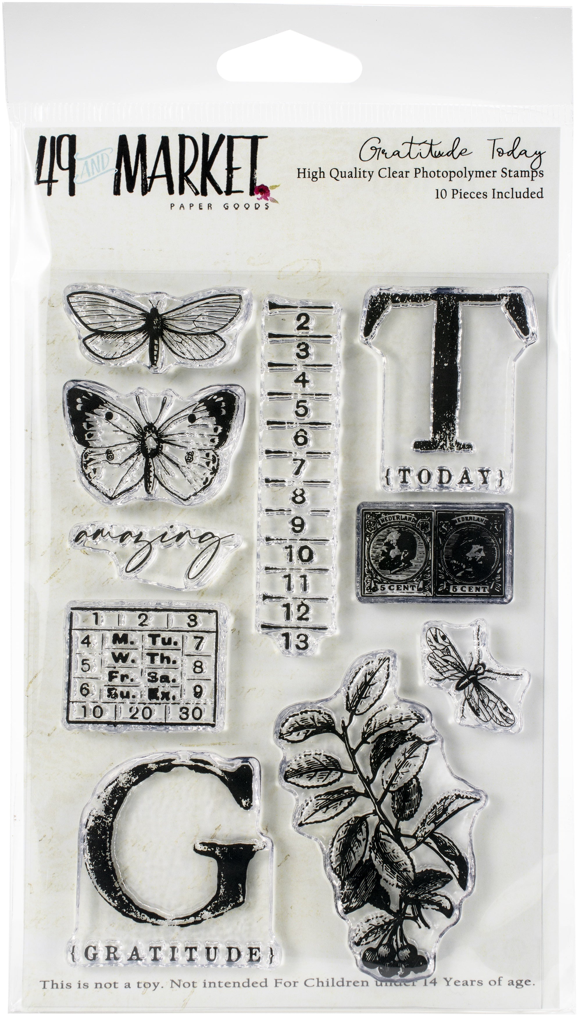 49 And Market Clear Stamps 4"X6" - Gratitude Today