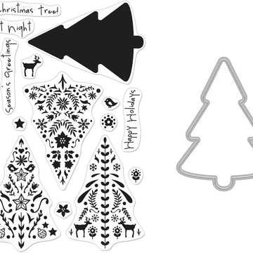 Hero Arts Clear Stamp & Die Combo - Nordic Tree
