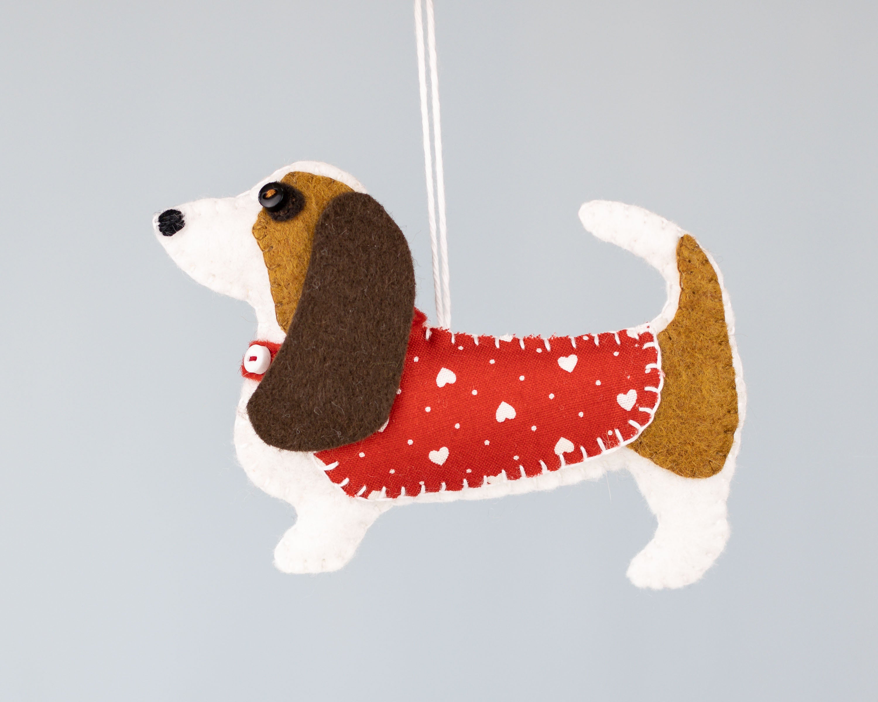 Bassett Hound Felt Ornament