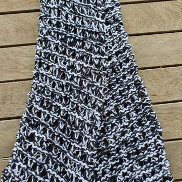 Nikita - lacy stitch double yarn scarf