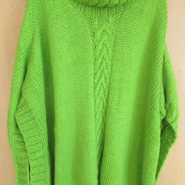 Chunky Cable Poncho