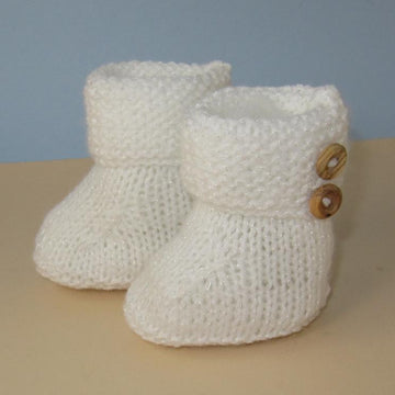 Easy Baby Garter Cuff 2 Button Booties