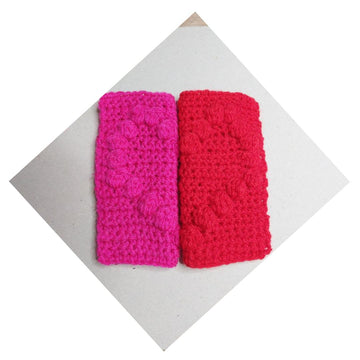Crochet heart in the square pattern
