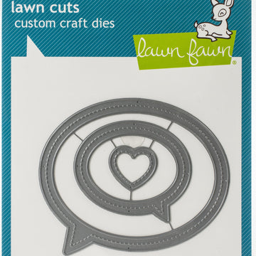Lawn Fawn Lawn Cuts Custom Craft Die - Stitched Speech Bubble Frames