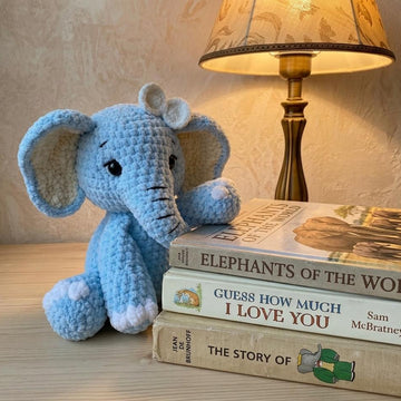 Crochet Sitting Elephant Amigurumi Pattern PDF