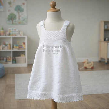 White Moss Pinafore Dress P128