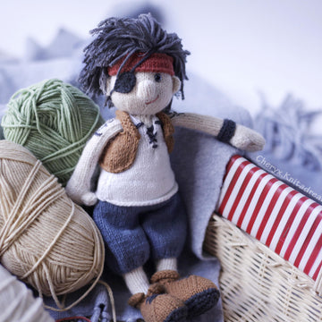 Doll Knitting Pattern - Pirate Doll - Jackie