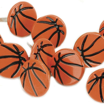 Eyelet Outlet Shape Brads 12/Pkg - Basketballs