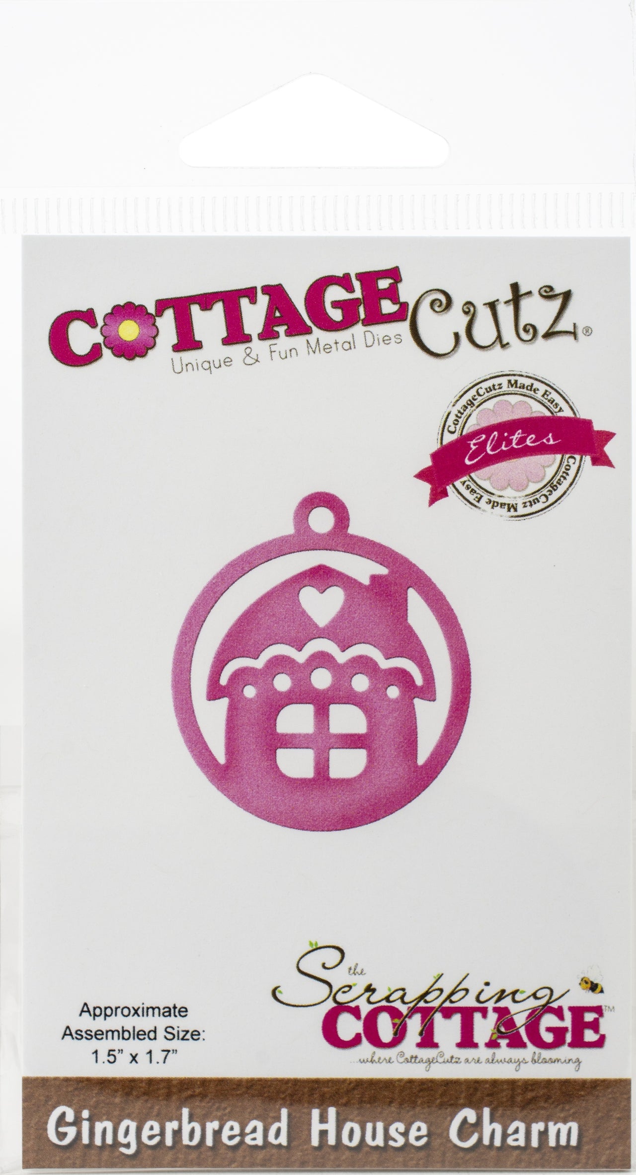 CottageCutz Elites Die - Gingerbread House Charm, 1.5"X1.7"