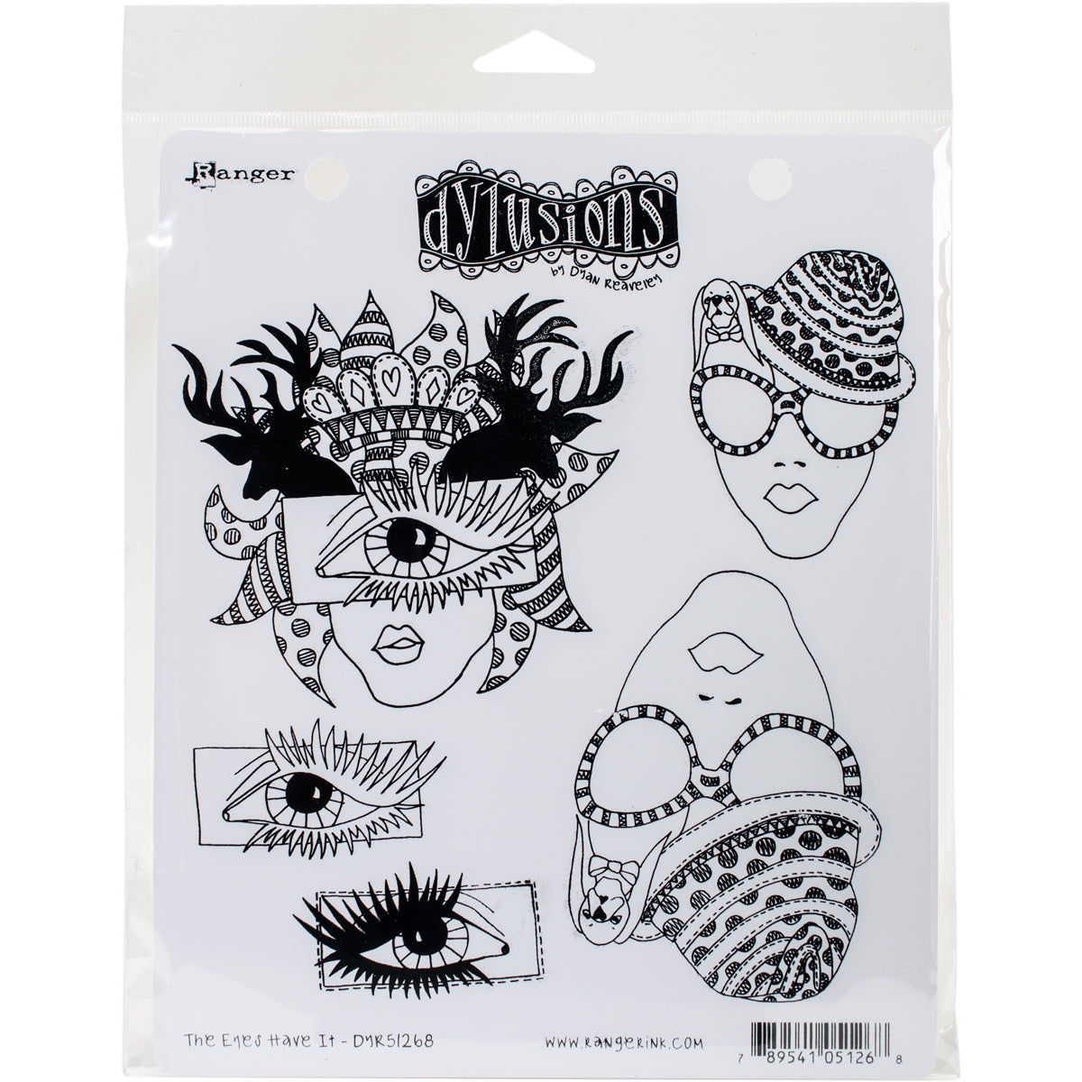 Ranger Dyan Reaveley's Dylusions Cling Stamp Collections 8.5"X7" - The Eyes Have It