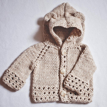 Bear Cub Hooded Cardigan
