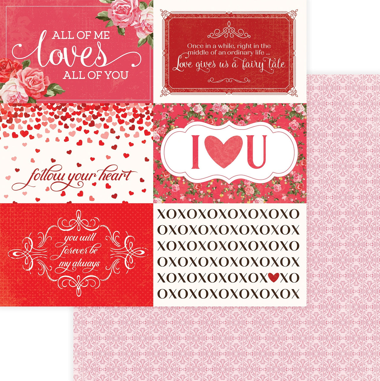 Photoplay Paper Be Mine Double-Sided Cardstock 12"X12" 25/Pkg - Follow Your Heart