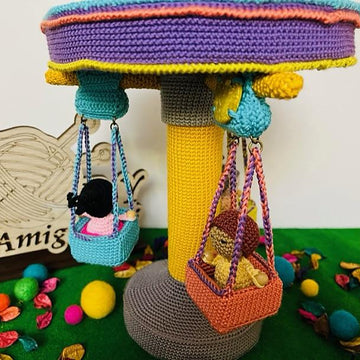 Amigurumi the funny chasing swing