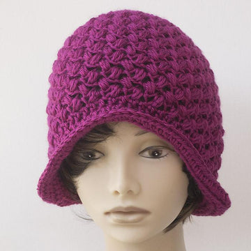 Bean Stitch Flapper Cloche