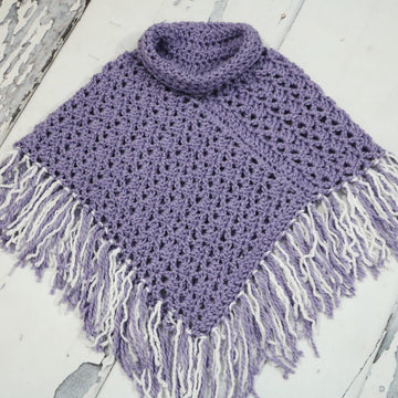 Bulky & Quick Lace Fringe Poncho