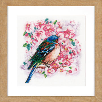 Vervaco Counted Cross Stitch Kit Bird Between Blossom Cross Stitch Kit