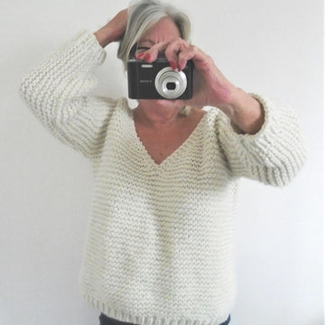 Chunky V Neck Sweater