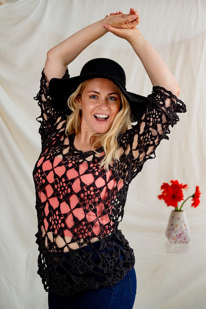 C967-Midnight Meadow Lace Top