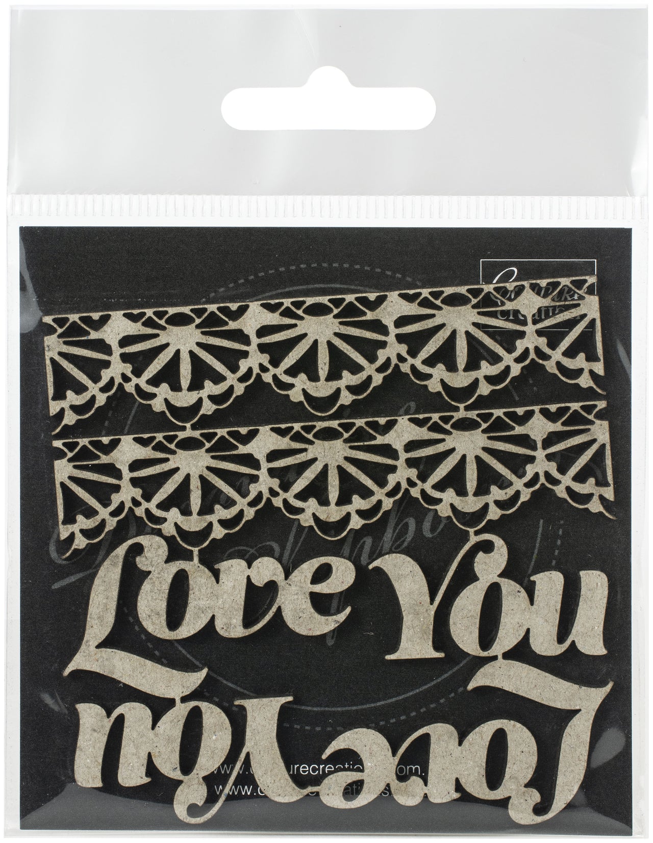 Artdeco Creations Couture Creations Peaceful Peonies Chipboard 6/Pkg - Love & Lace