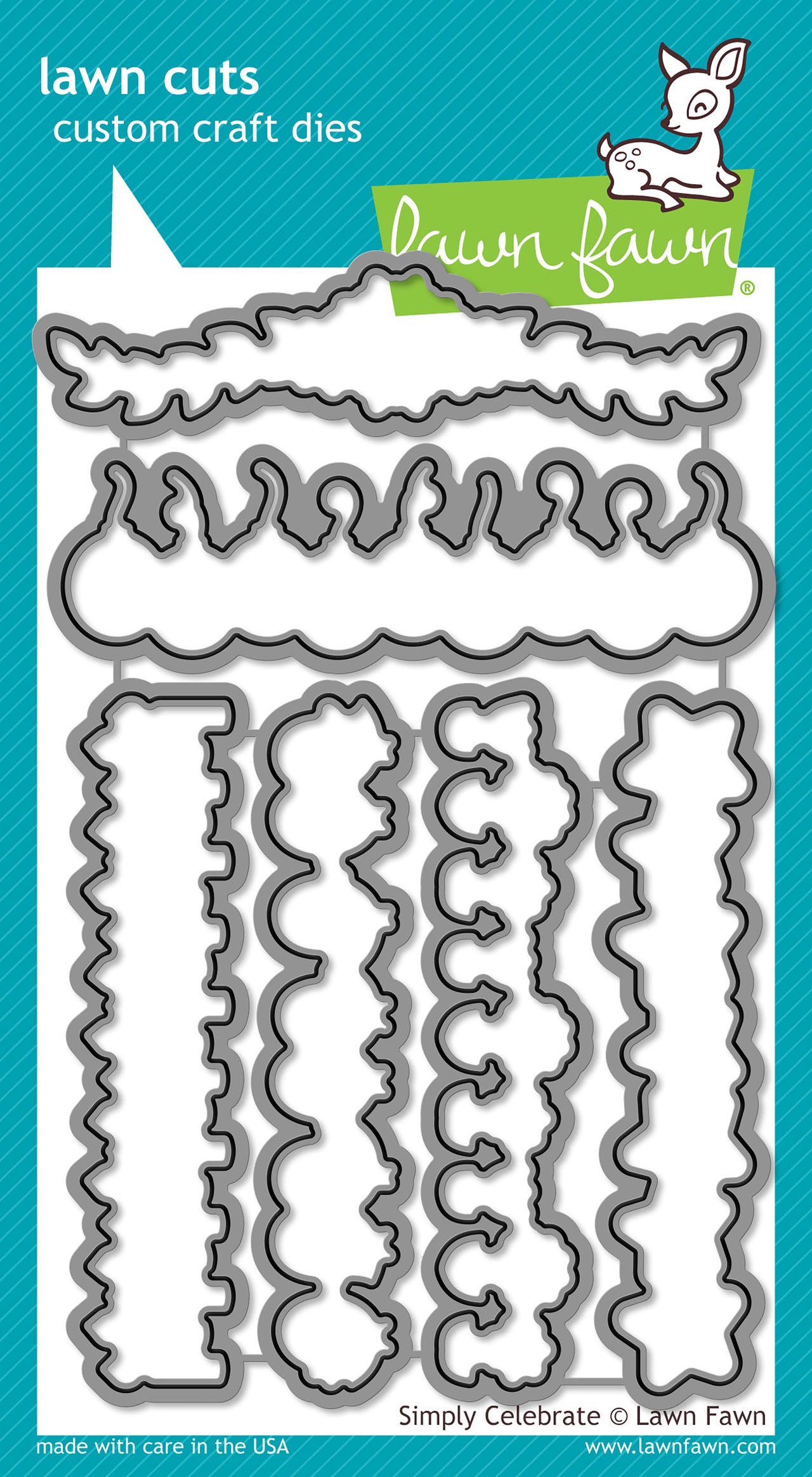 Lawn Fawn Lawn Cuts Custom Craft Die - Simply Celebrate