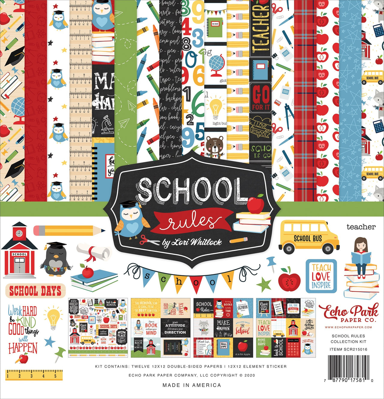 Echo Park Paper Echo Park Collection Kit 12"X12" - School Rules