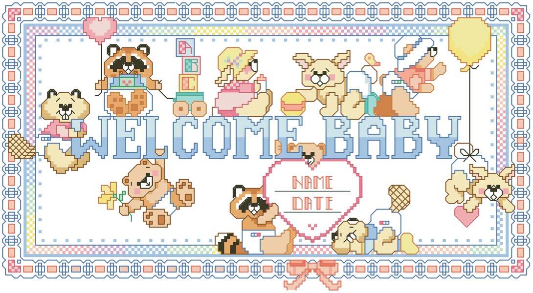 Welcome Baby Animals Birth Record - PDF