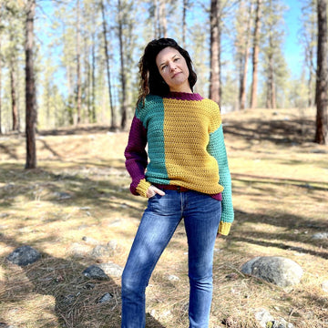 Apricity Color Block Sweater