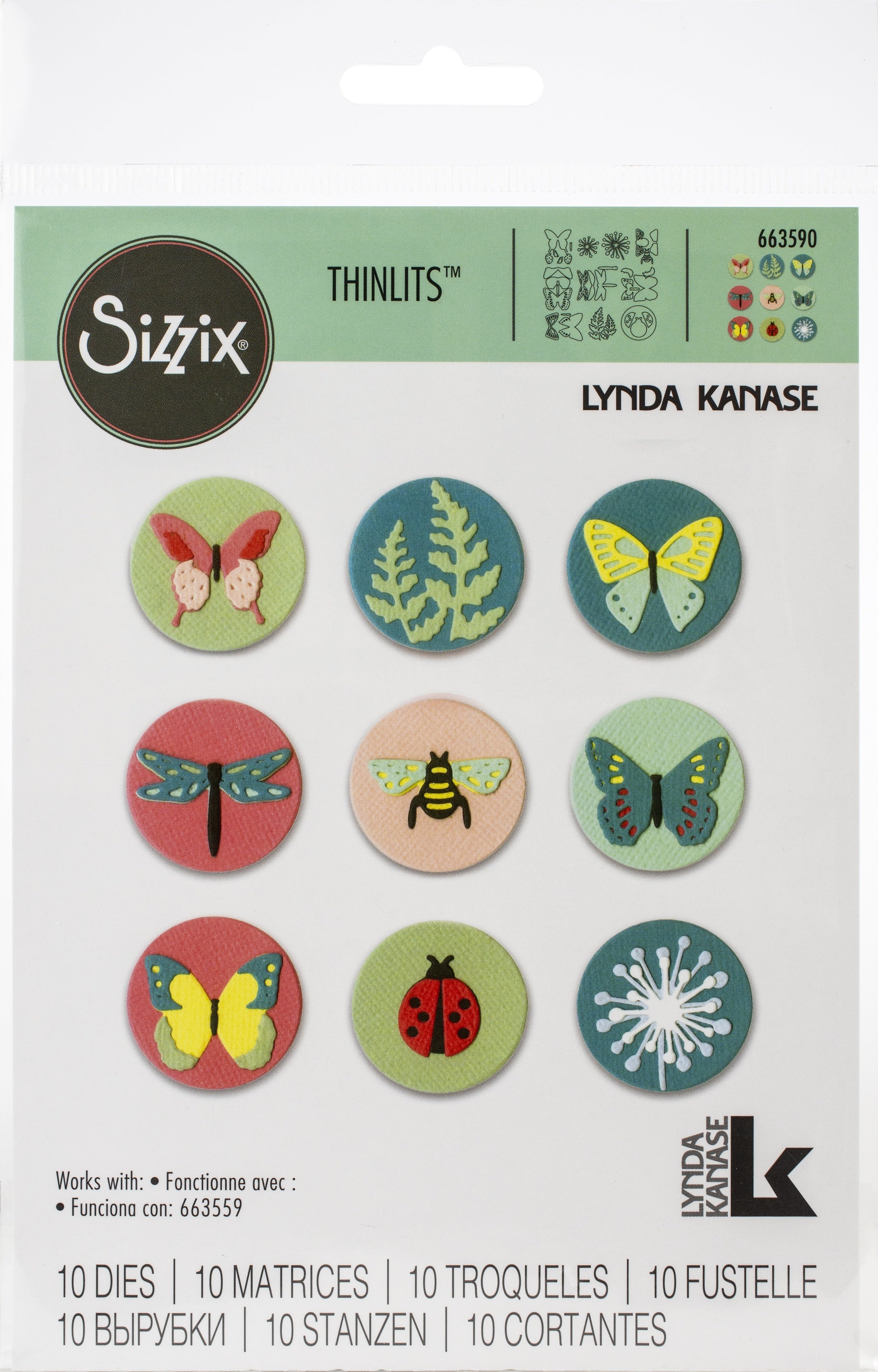 Sizzix Thinlits Dies By Lynda Kanase 10/Pkg - Tiny Nature