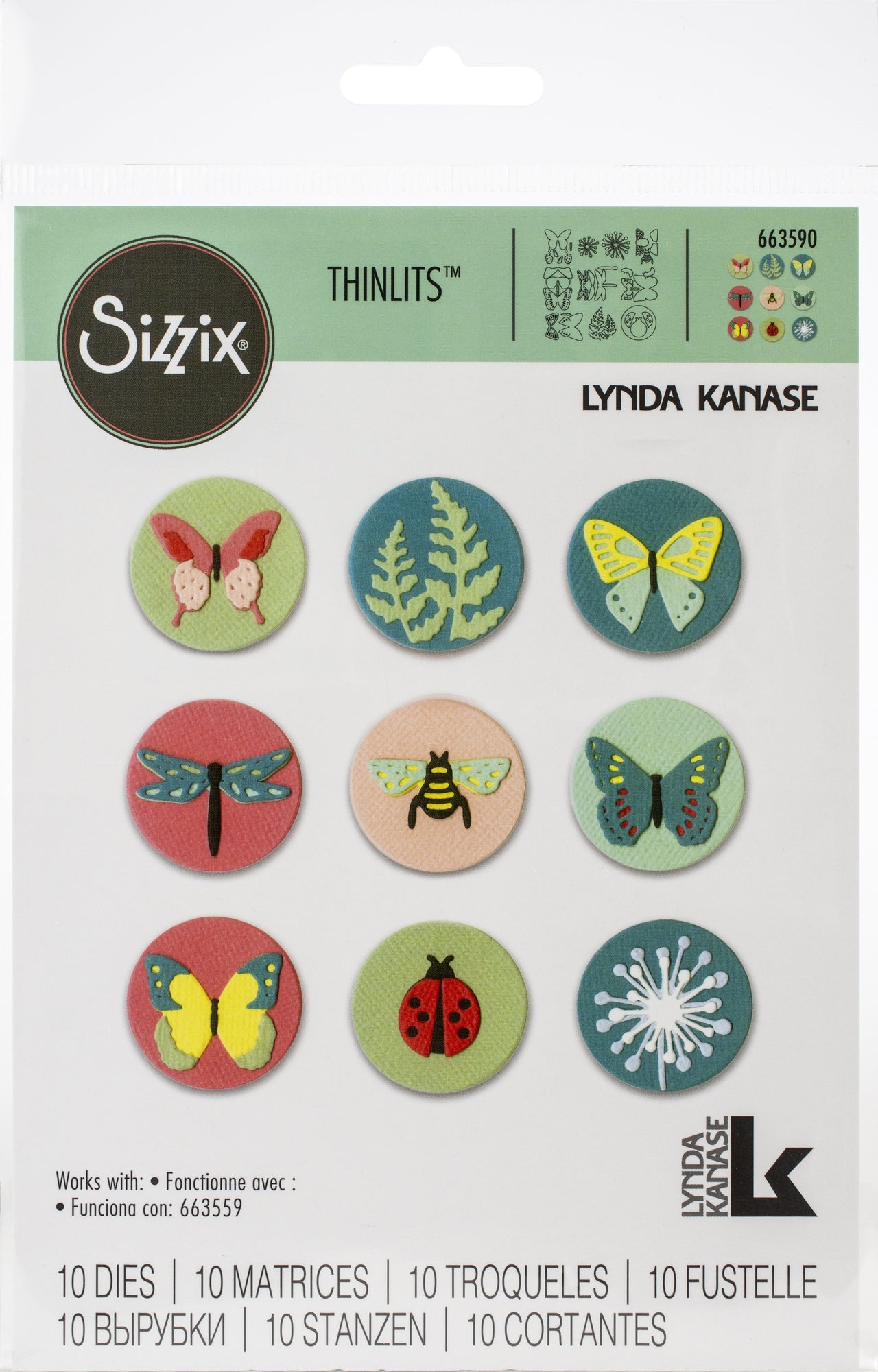 Sizzix Thinlits Dies By Lynda Kanase 10/Pkg - Tiny Nature