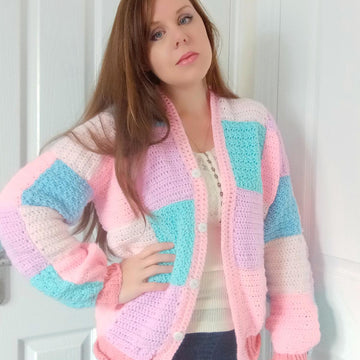 Crochet Pastel Patchwork Cardigan Pattern