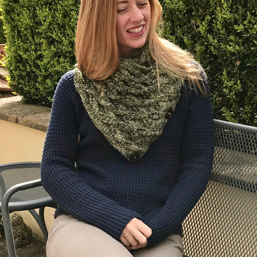 Aranyani Neck Warmer / Triangular Cowl in Sirdar Harrap Tweed DK or Sirdar Loveful Recycled Tweed DK