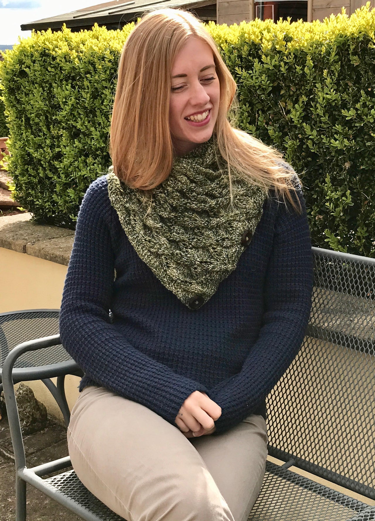 Aranyani Neck Warmer / Triangular Cowl in Sirdar Harrap Tweed DK or Sirdar Loveful Recycled Tweed DK