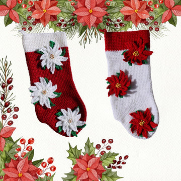 Poinsettia Christmas Stocking
