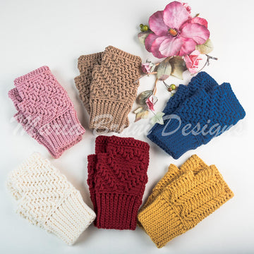 Magnolias in the Mist Fingerless Gloves