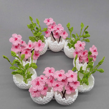 Osterdeko Ostereier mit Kirschblüten