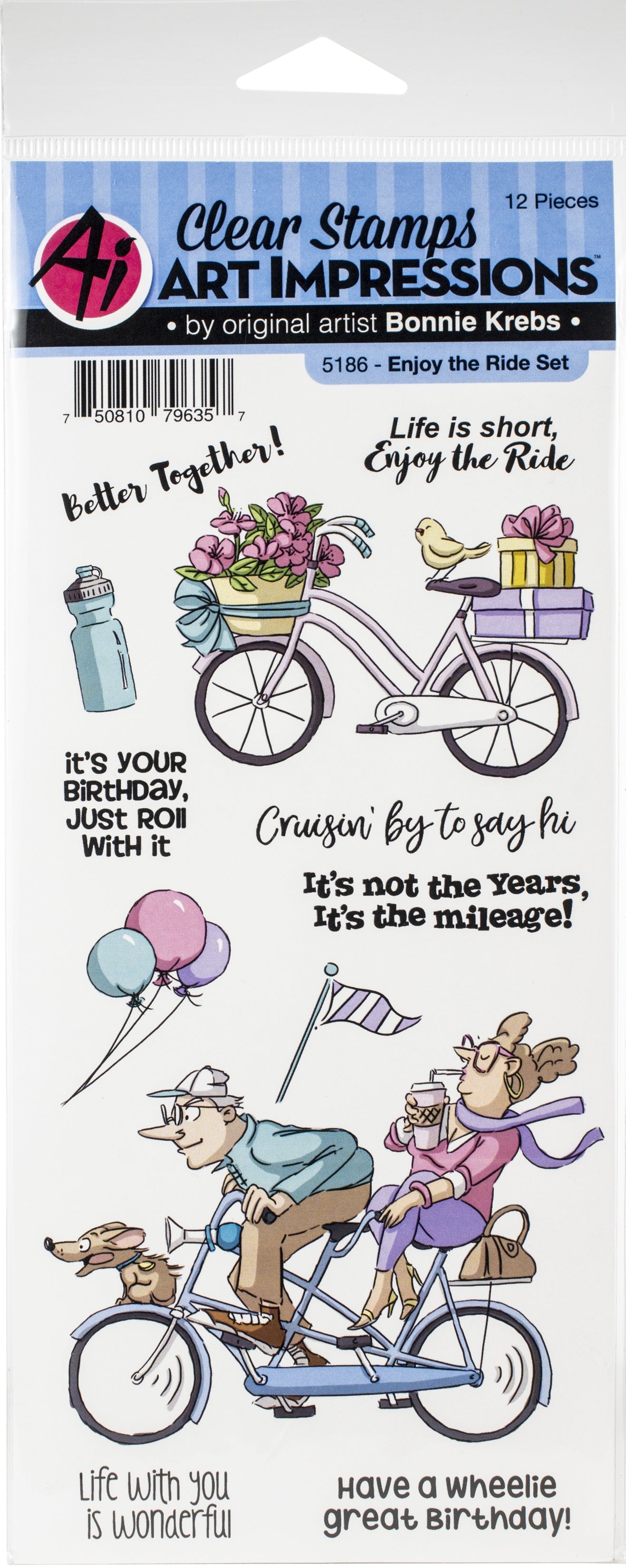 Art Impressions Work & Play Clear Stamps - Enjoy The Ride