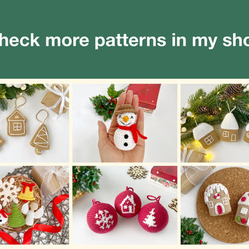 Crochet snowman pattern Christmas ornament Amigurumi snowman decoration