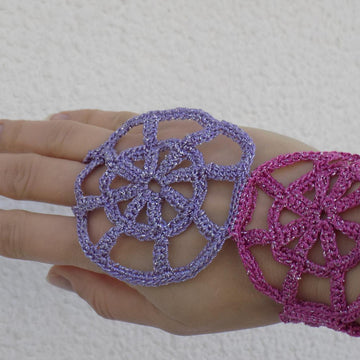 Round Motifs Mitts/Cuffs