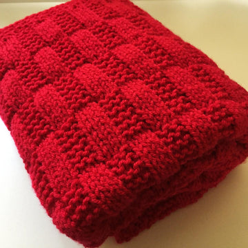 Rectangles Baby Blanket Knitting Pattern