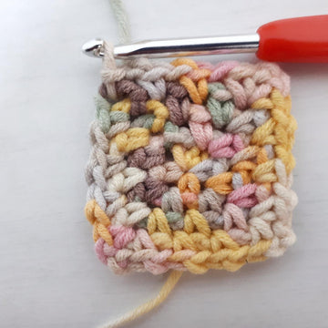 Moss Stitch In a Square Dishcloth