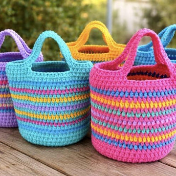 Girls Crochet Tote Bag Purse